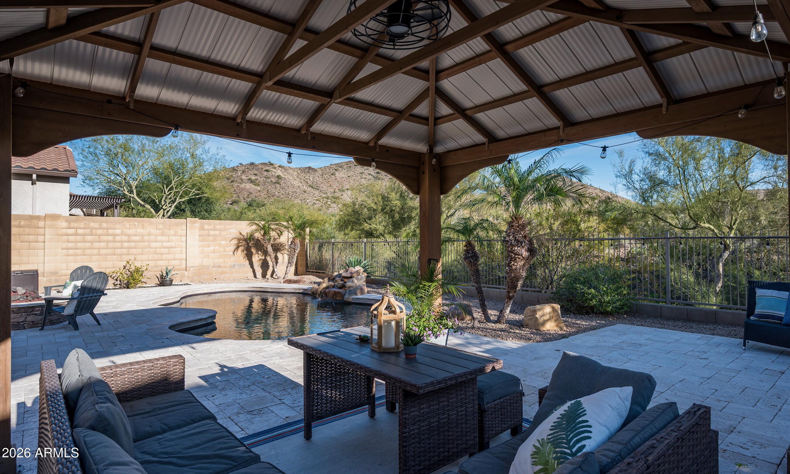 2021 West Steed Ridge Phoenix, AZ 85085 - Photo 39 of 56 a view of yard from deck with patio