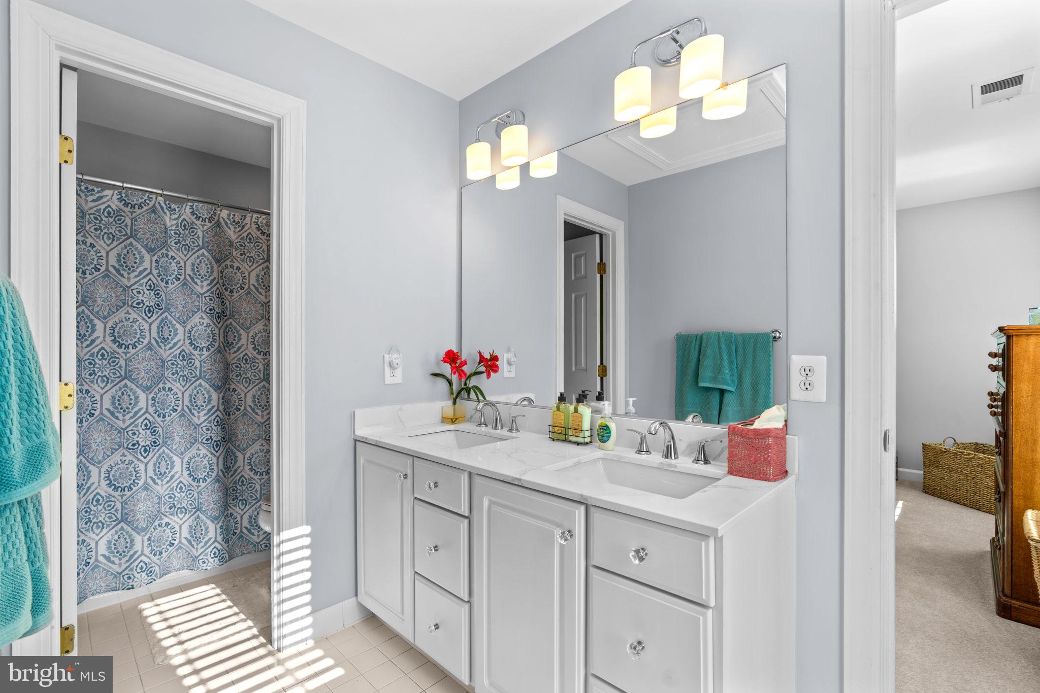 4617 Brightwood Road Olney, MD 20832 - Photo 34 of 58 a bathroom with a sink vanity and a mirror