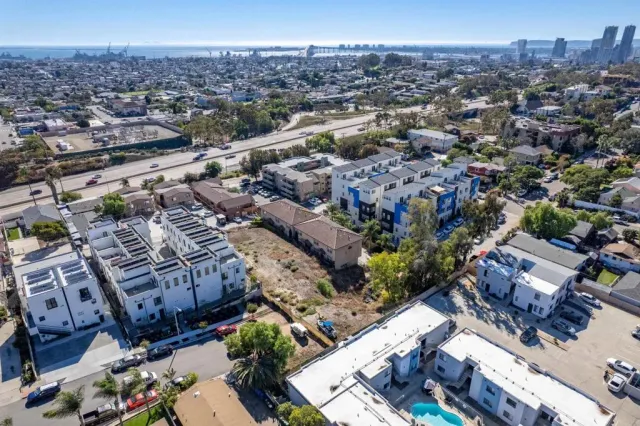 an aerial view of multiple house