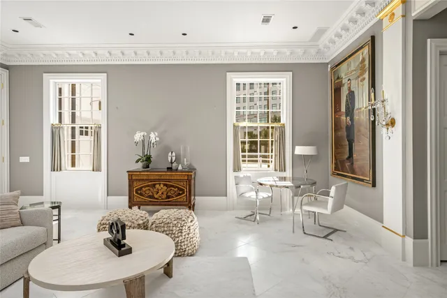 a bathroom with a sink and vanity