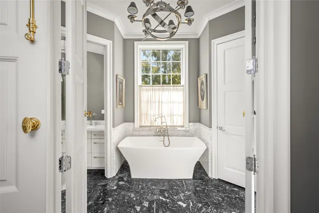 a view of backyard with green space