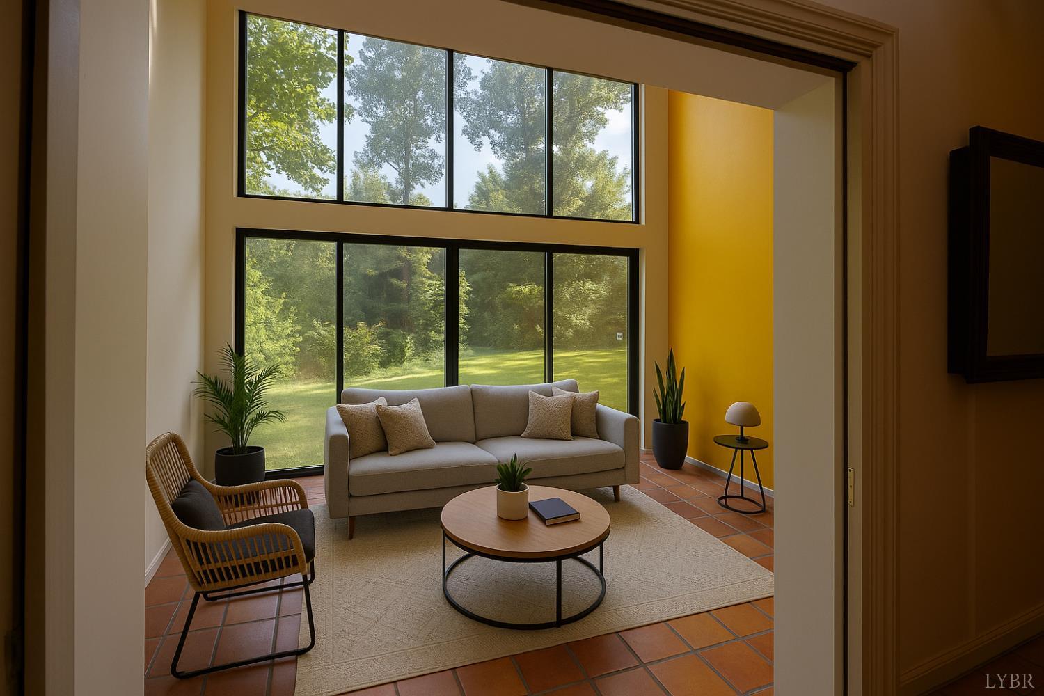 2246 Country Club Road Appomattox, VA 24522 - Photo 13 of 41 a living room with furniture and a floor to ceiling window