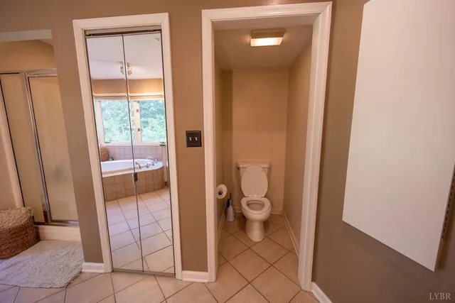 a room with stairs and furniture