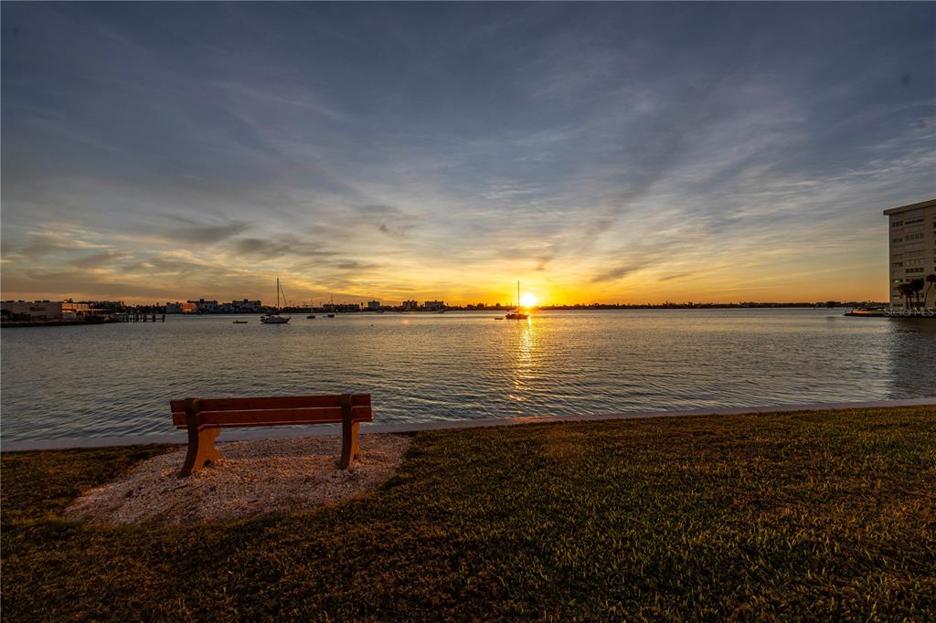 4525 Cove Circle, Unit 102 St. Petersburg, FL 33708 - Photo 31 of 73 a view of a lake from a yard