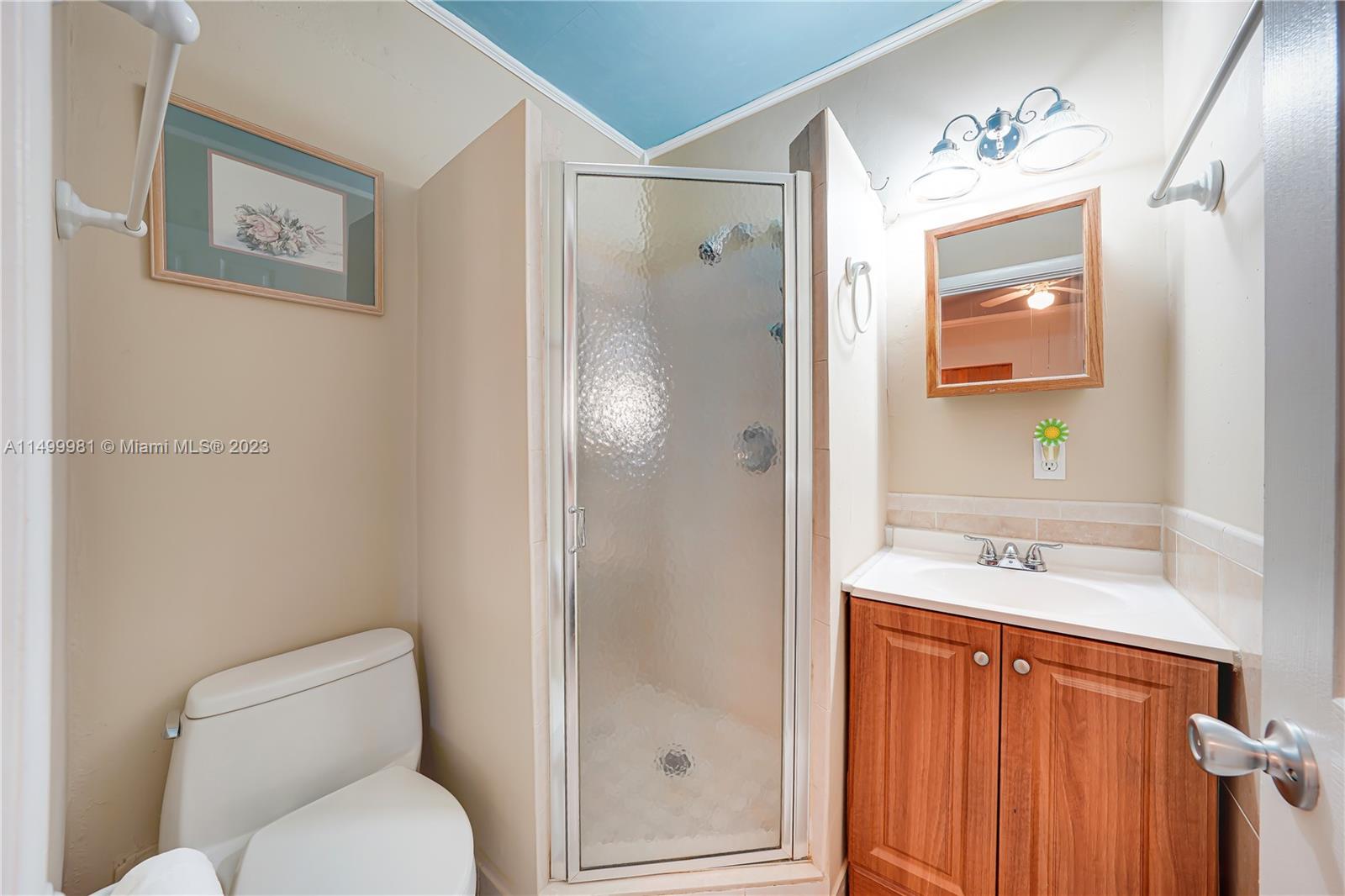 2755 Southwest 33rd Court Miami, FL 33133 - Photo 11 of 22 a bathroom with a granite countertop sink toilet and shower