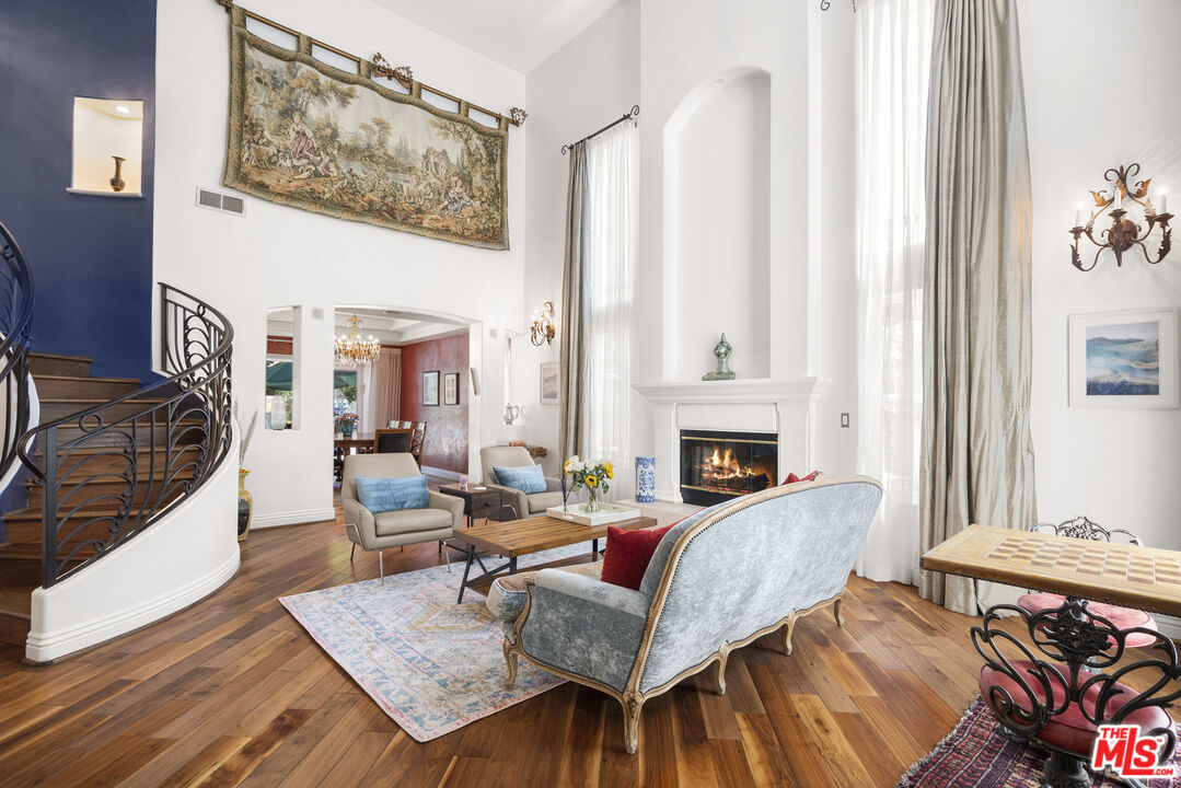4544 Tobias Avenue Sherman Oaks, CA 91403 - Photo 15 of 55 a living room with furniture and a fireplace