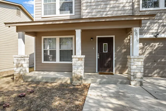 a front view of a house