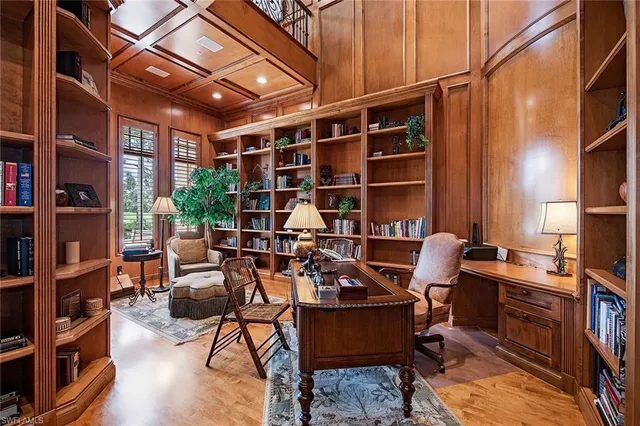 a view of a workspace with furniture