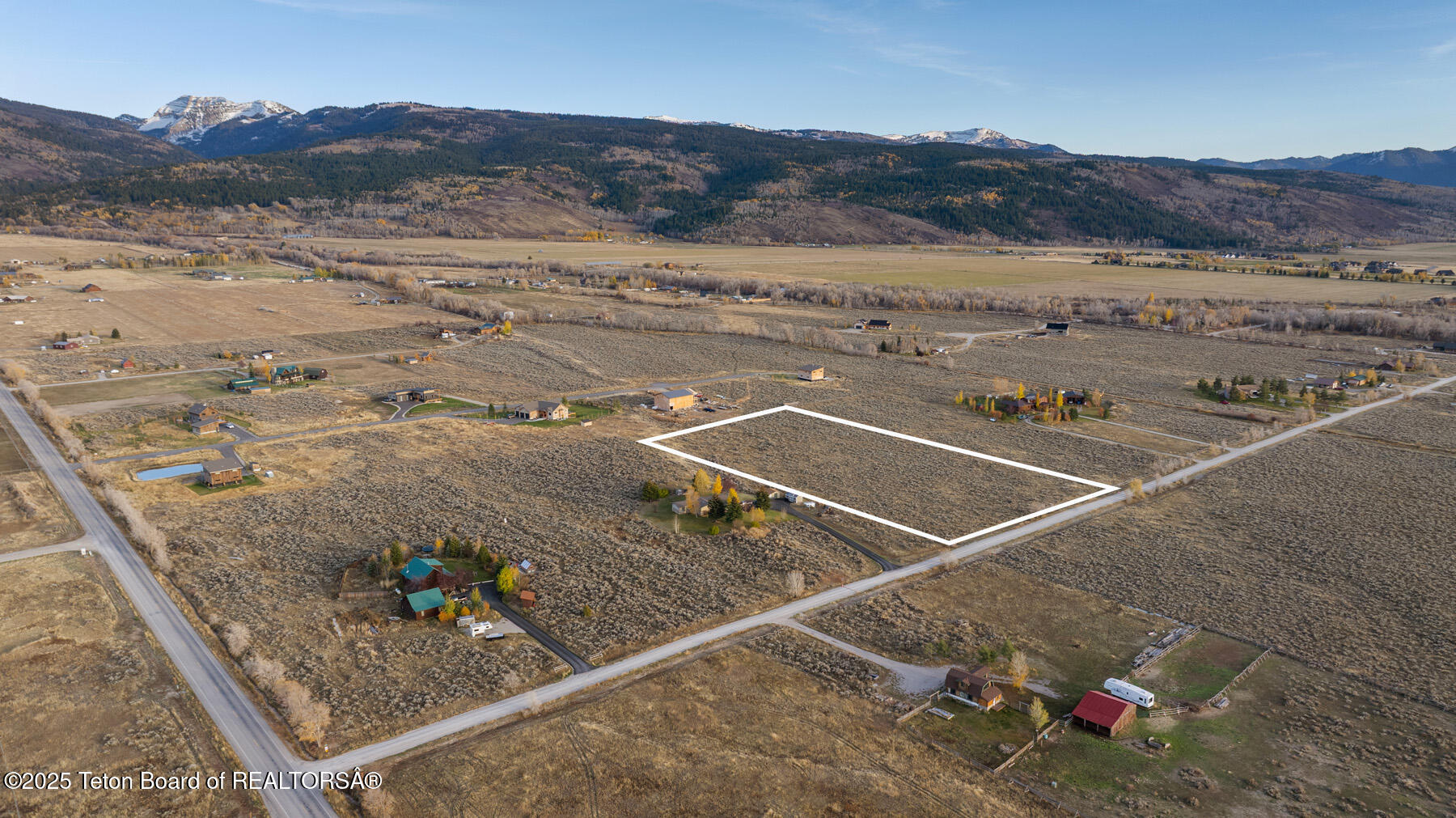 5171 Fox Creek Hollow Road Victor, ID 83455 - Photo 7 of 10 7 Southeast Aerial Estimated Lot Lines