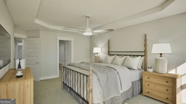 a view of a hallway with a front door