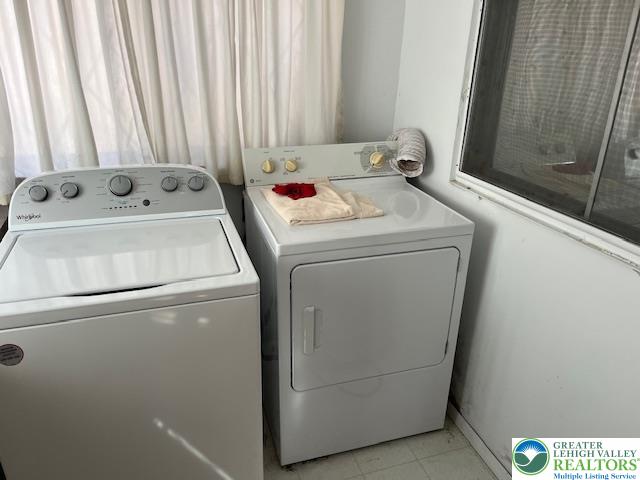 119 Little Mud Pond Road Dingmans Ferry, PA 18328 - Photo 17 of 23 a utility room with dryer and washer
