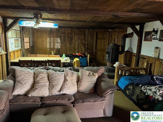 119 Little Mud Pond Road Dingmans Ferry, PA 18328 - Photo 8 of 23 a living room with furniture and a large window
