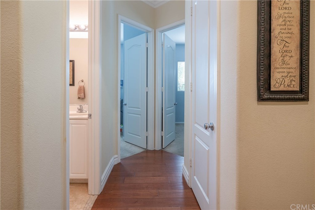 19032 Mono Drive Hesperia, CA 92345 - Photo 26 of 54 a view of a hallway with wooden floor