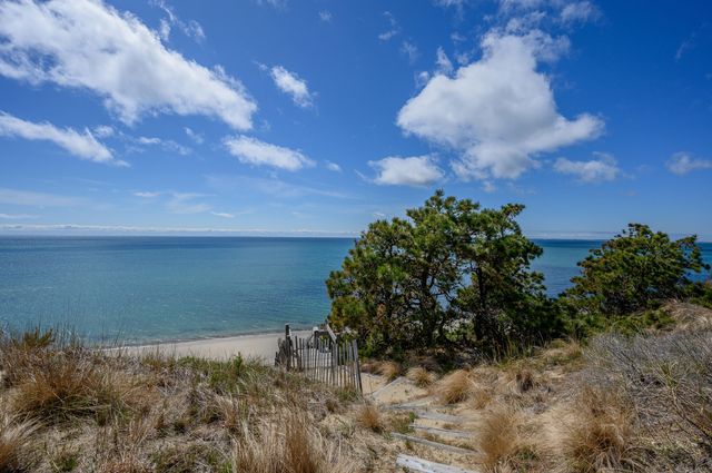 a view of an ocean and beach