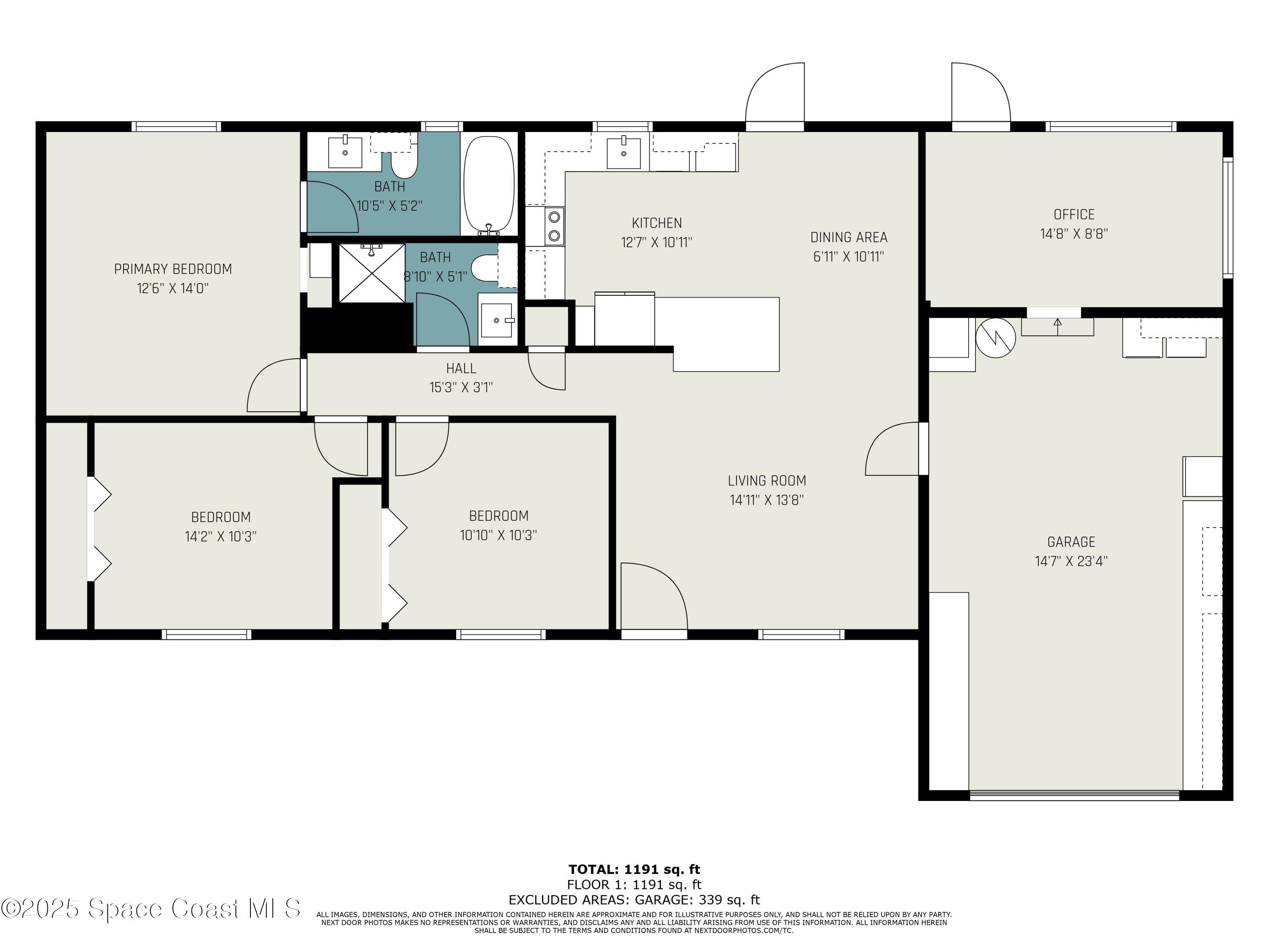 7310 Darien Road Cocoa, FL 32927 - Photo 25 of 25 Floor Plan