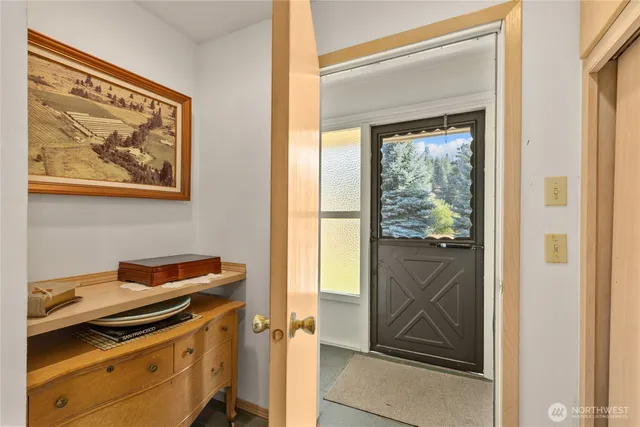 a room with storage and utility