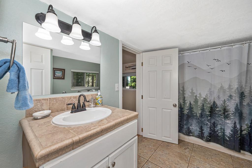6252 Pony Express Trail Pollock Pines, CA 95726 - Photo 22 of 43 a bathroom with a sink a toilet and shower
