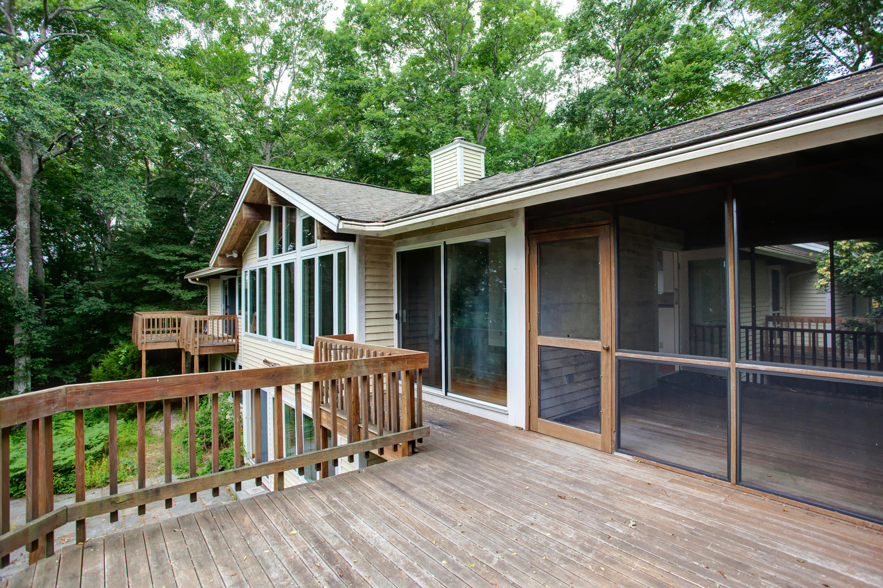 170 Pimlico Pond Road Mashpee, MA 02649 - Photo 18 of 29 a view of a wooden deck and a yard