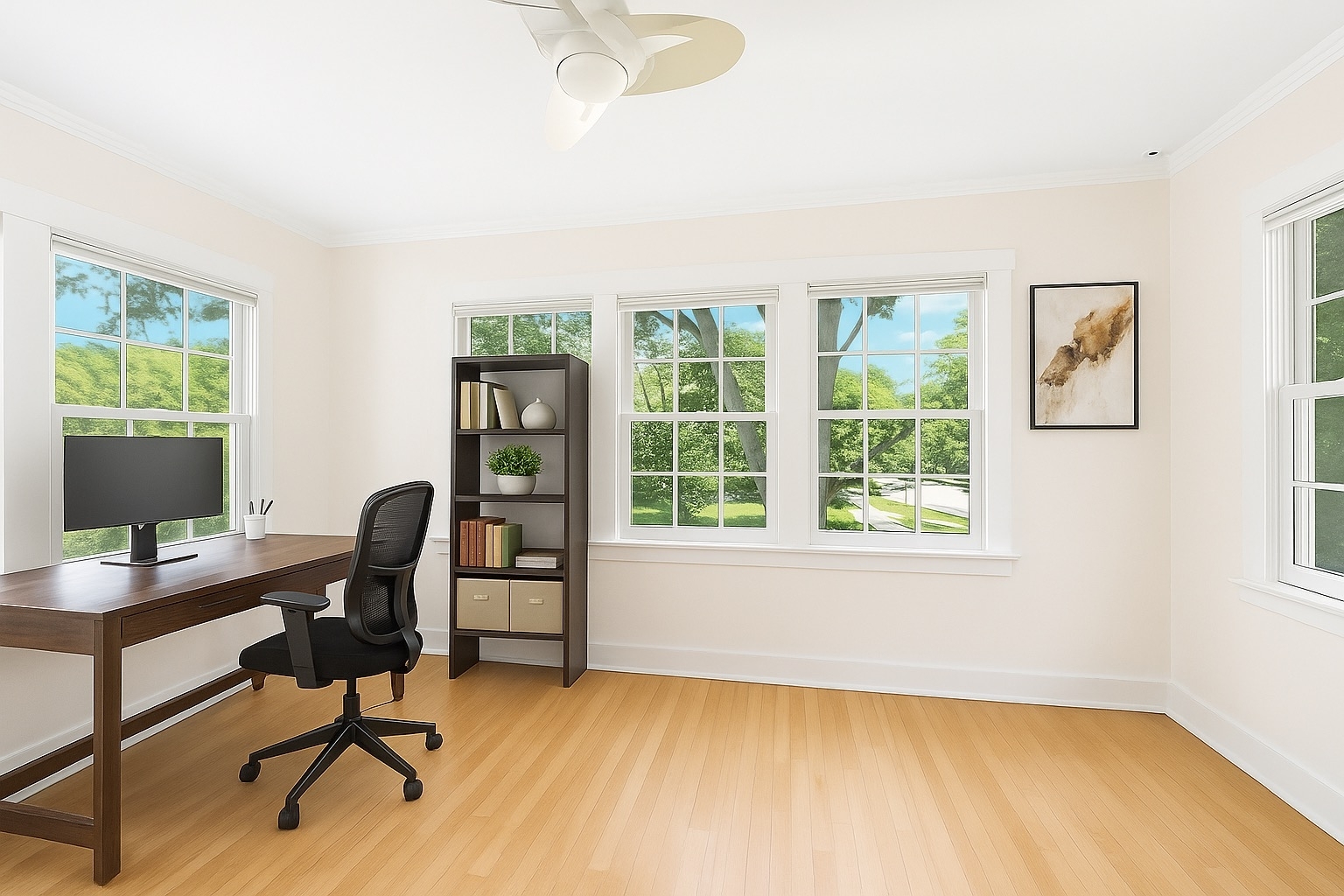 720 Willow Road Winnetka, IL 60093 - Photo 16 of 28 a view of a workspace with furniture and a window