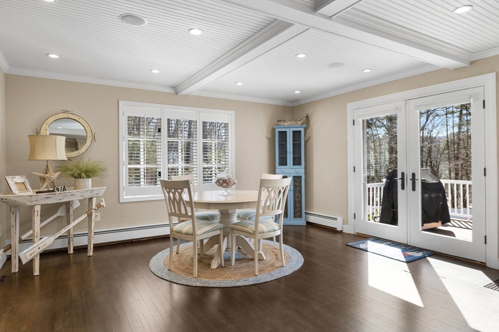 71 Porter Road Boxford, MA 01921 - Photo 10 of 37 a view of a dining room with furniture window and wooden floor