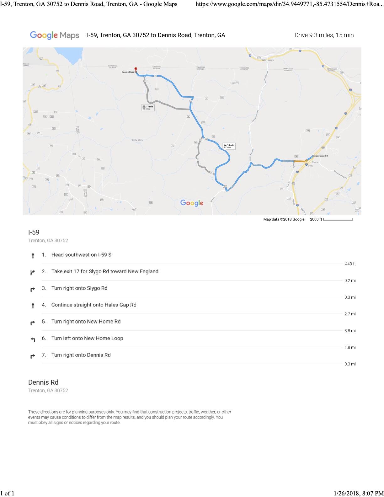 0 Teludachee Trail, Unit 166 Guild, TN 37340 - Photo 11 of 12 Directions to Dennis Road copy
