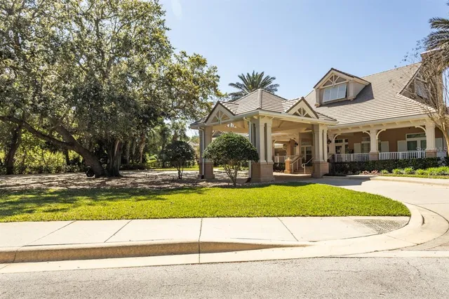 a front view of a building with glass door