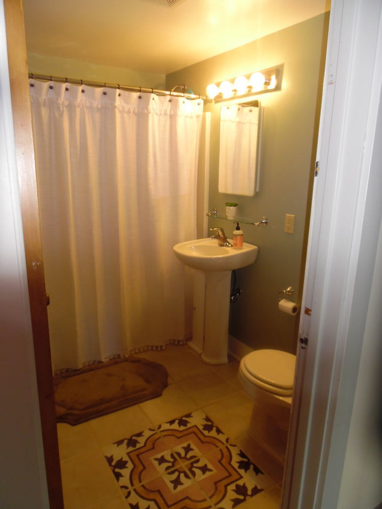 9838 East Flagg Road Rochelle, IL 61068 - Photo 2 of 12 a bathroom with a sink toilet and shower