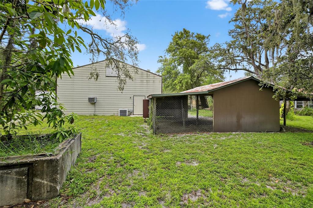11205 McMullen Road Riverview, FL 33569 - Photo 14 of 46 a backyard of a house with plants and large tree