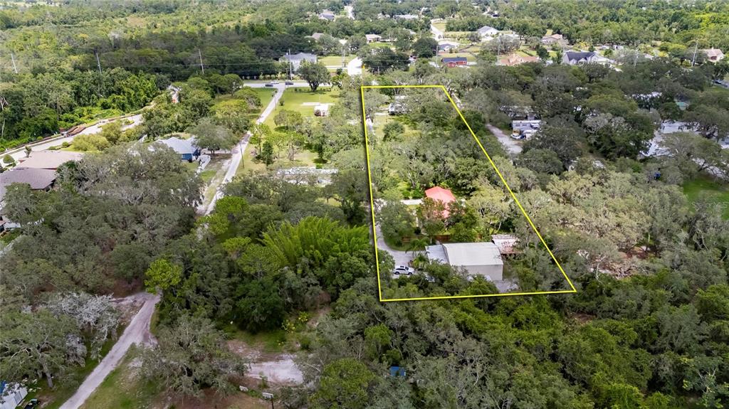 11205 McMullen Road Riverview, FL 33569 - Photo 20 of 46 an aerial view of residential house with outdoor space and trees