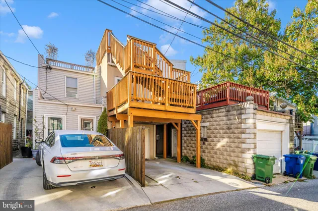 a view of a storage room with furniture