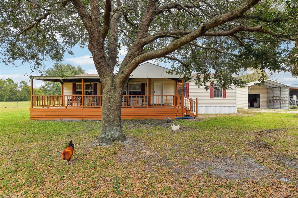 a house view with a garden space