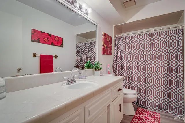 a bathroom with a sink and a toilet