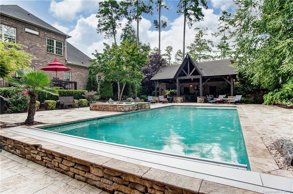 556 Medora Lane Fort Mill, SC 29708 - Photo 27 of 47 a swimming pool view with a garden and plants