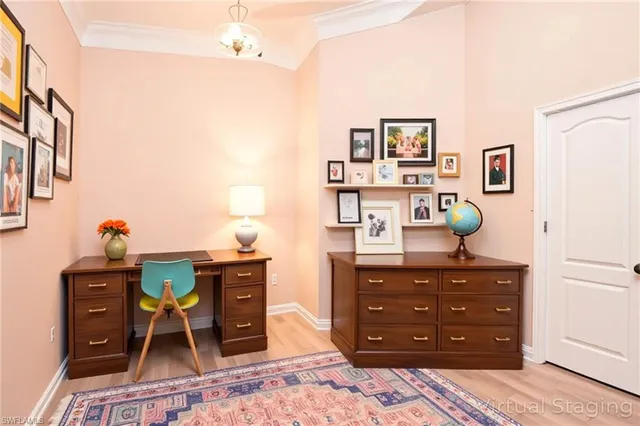 a view of a workspace with furniture