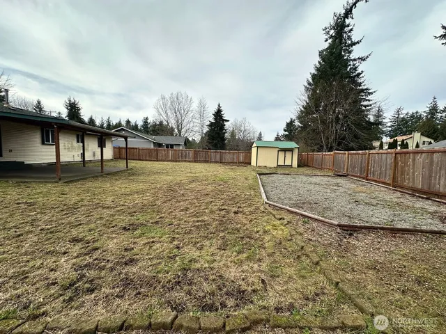 a backyard of a house