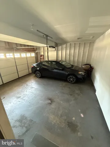 a car parked in a parking garage