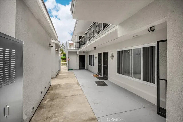 a view of entrance gate of building