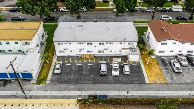 an aerial view of residential house with outdoor space