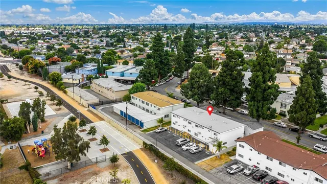 an aerial view of a city