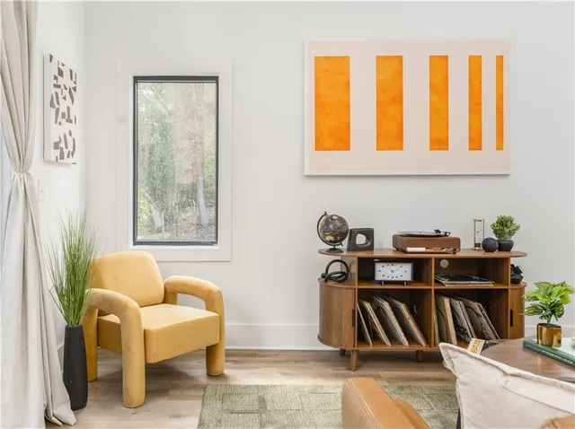 a kitchen with stainless steel appliances a refrigerator and cabinets