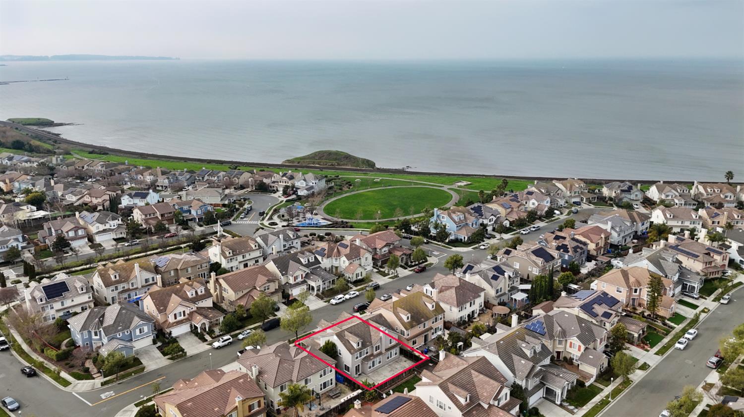1012 Rock Harbor Point Hercules, CA 94547 - Photo 2 of 53 an aerial view of a house with a yard