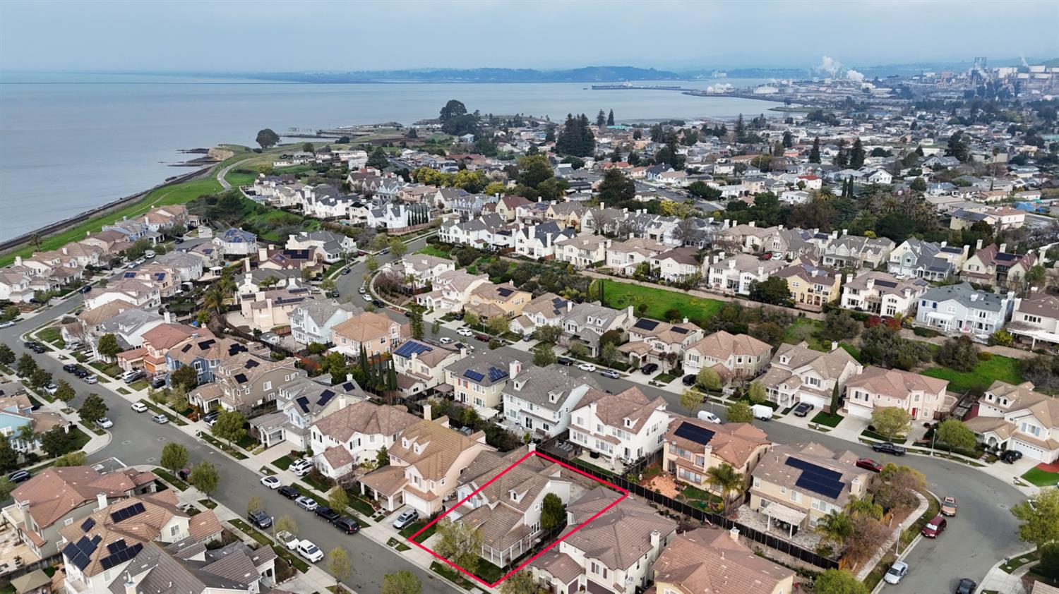 1012 Rock Harbor Point Hercules, CA 94547 - Photo 3 of 53 an aerial view of a city with lots of residential buildings