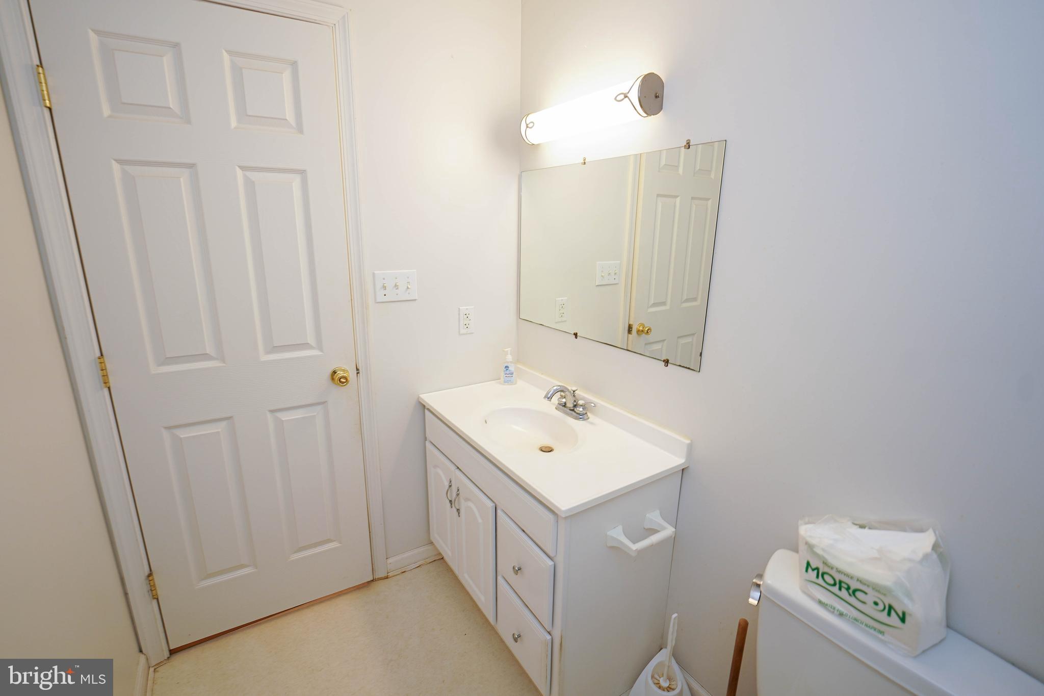 23290 Custom House Road Deal Island, MD 21821 - Photo 34 of 64 a bathroom with a sink a vanity and a mirror
