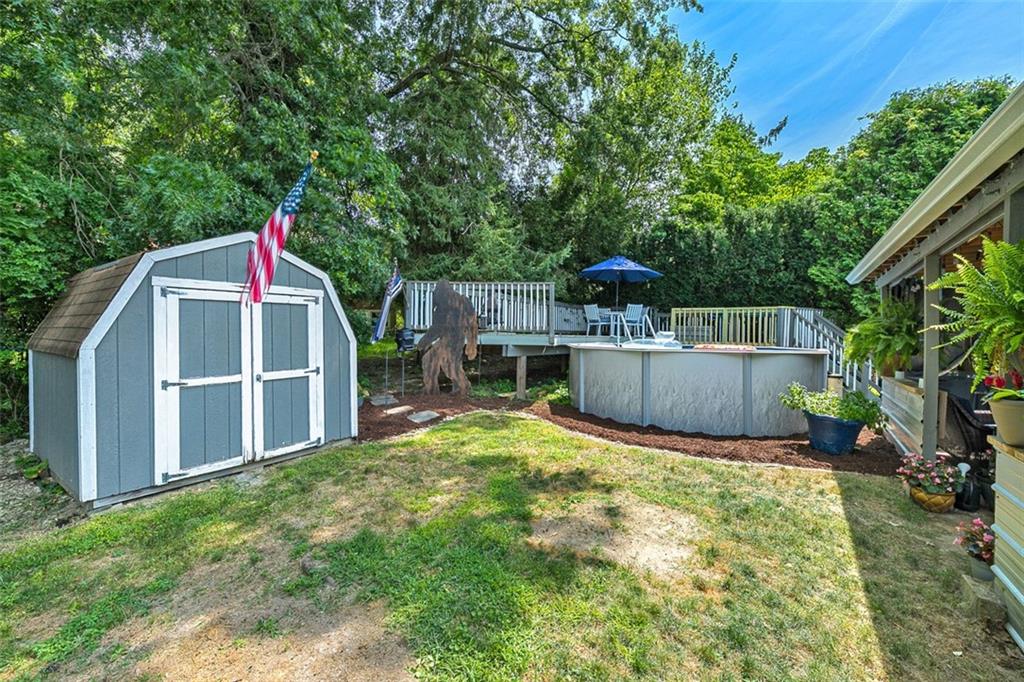 318 Earlwood Road Pittsburgh, PA 15235 - Photo 30 of 33 Level rear yard & a shed for storing pool equipment & outdoor furniture