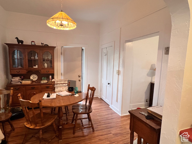 350 West Main Street Emery, UT 84522 - Photo 6 of 28 Dining area with light wood-style flooring and baseboards