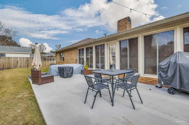 a outdoor space with furniture