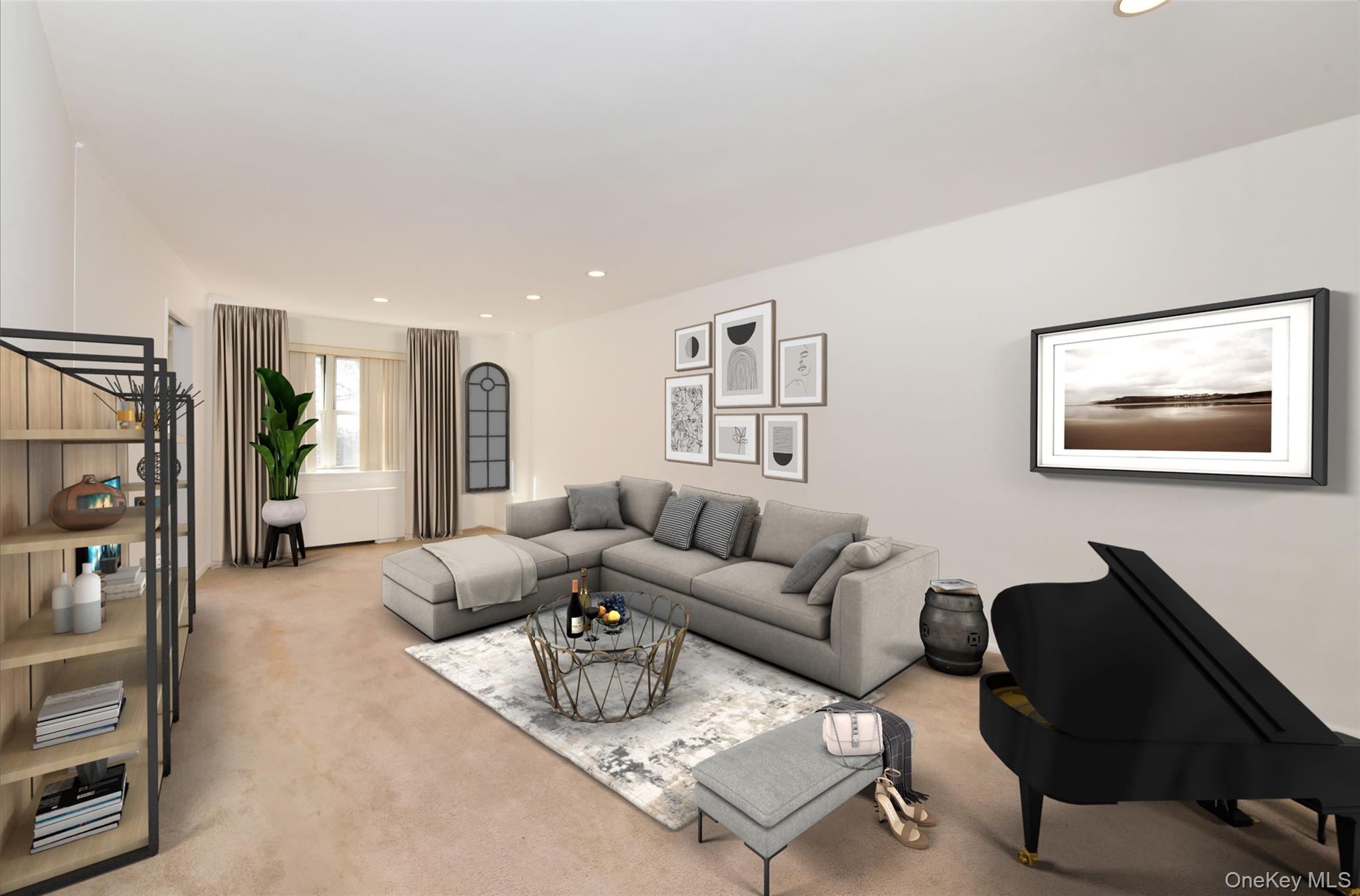 180 South Middle Neck Road, Unit 2A Great Neck, NY 11021 - Photo 2 of 24 a living room with furniture and a flat screen tv