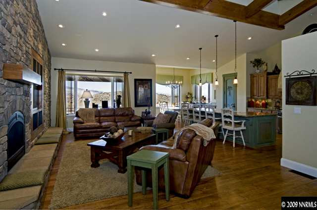 2665 Majestic View Court Reno, NV 89521 - Photo 3 of 9 a living room with furniture and a fireplace