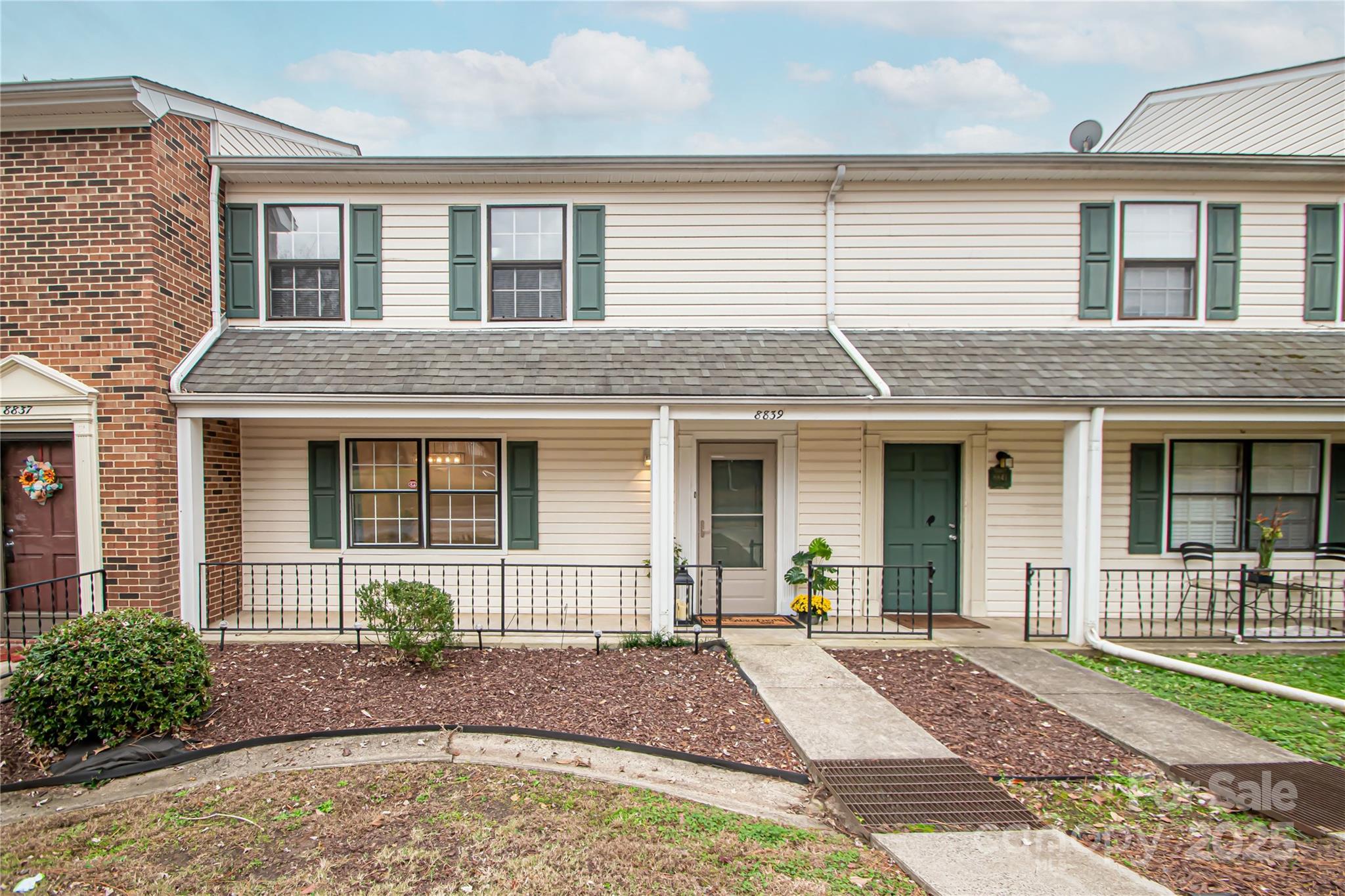 a front view of a house