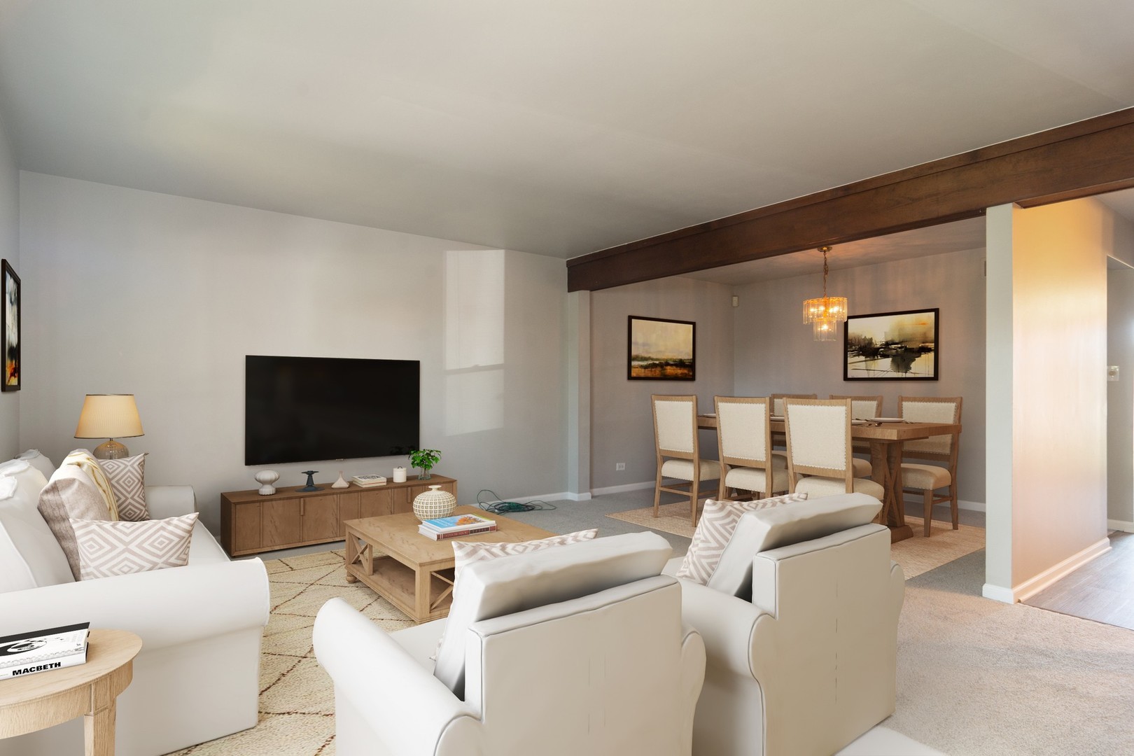 1992 Holbrook Lane Hoffman Estates, IL 60169 - Photo 3 of 14 a living room with furniture and a flat screen tv